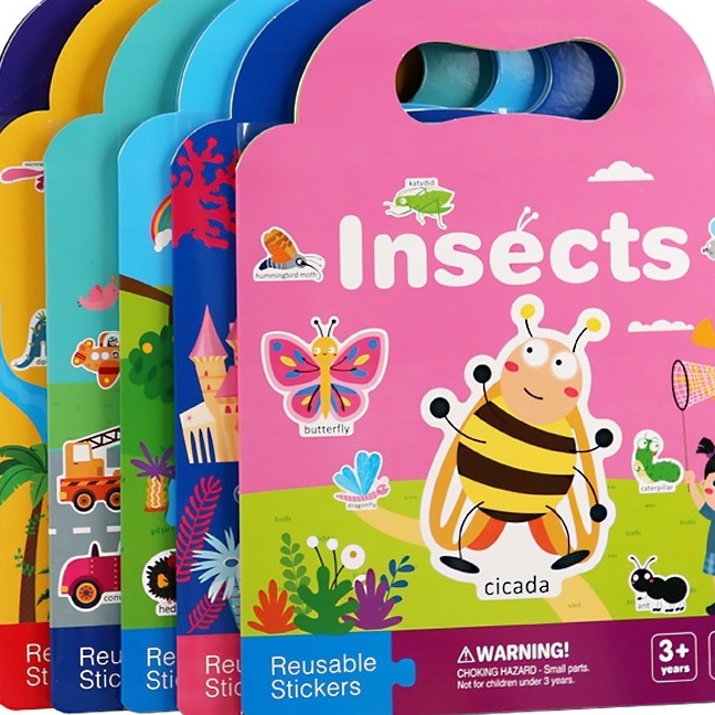 

HJ6 Reusable Sticker Book Theme Edukasi Buku Stiker Tempel Aktivitas Anak