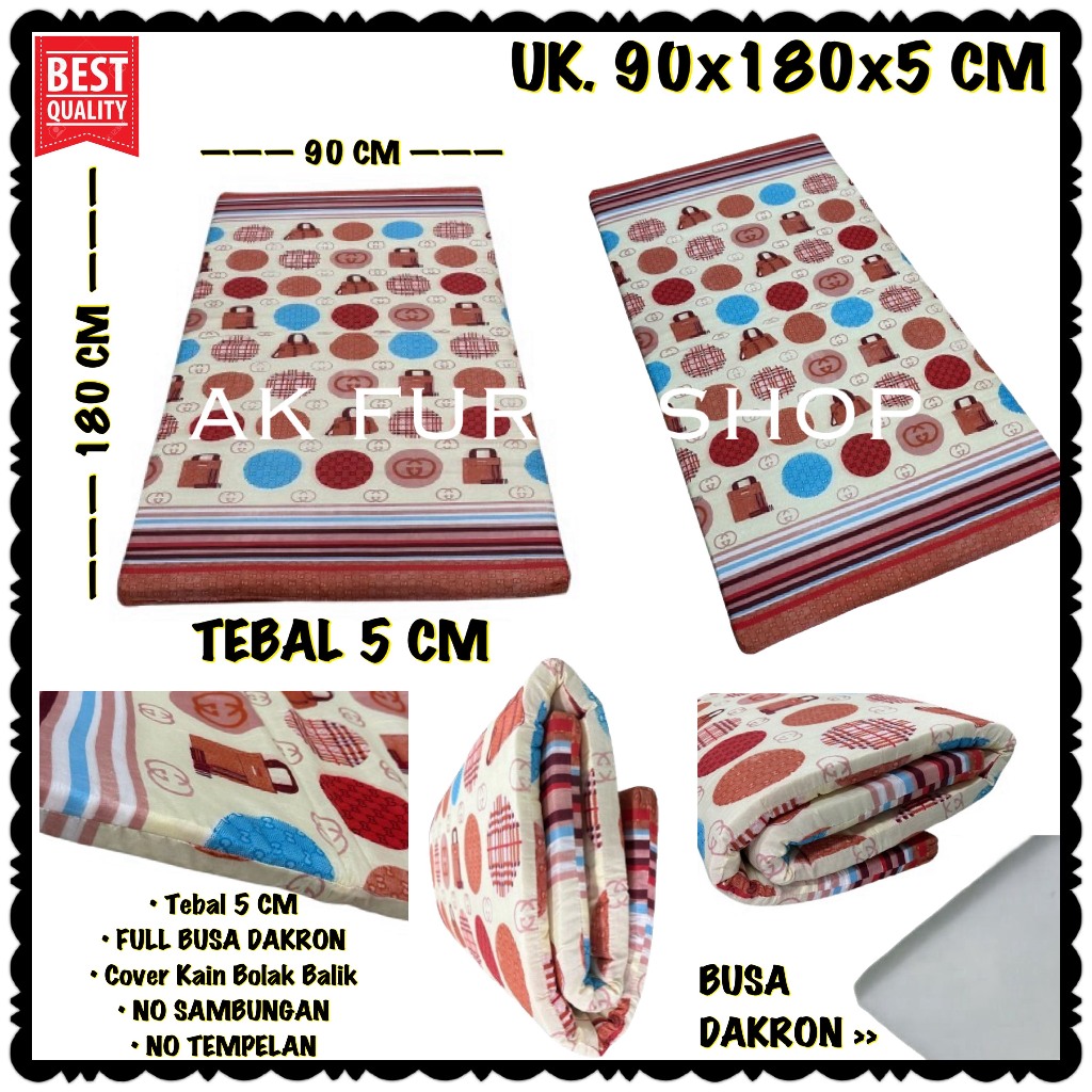 Kasur Lipat Busa Dakron 90x180 CM - Kasur Lantai Murah