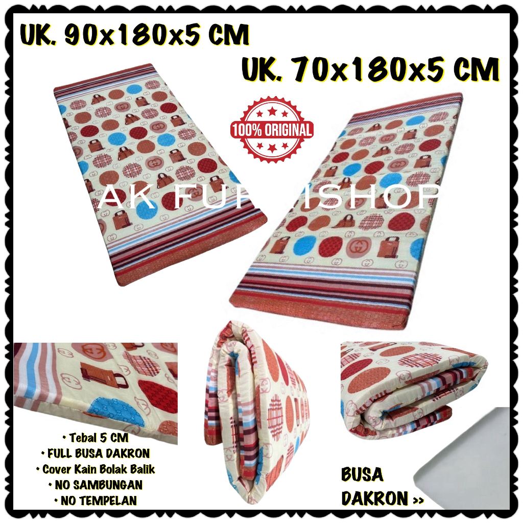 Kasur Lipat Busa Dakron Murah Tebal 5 CM - Kasur Lantai