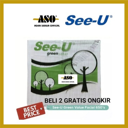 Tisu Tissue See-U See U Green Value 650 sheet 2ply Kiloan 650 gram Tisu Wajah
