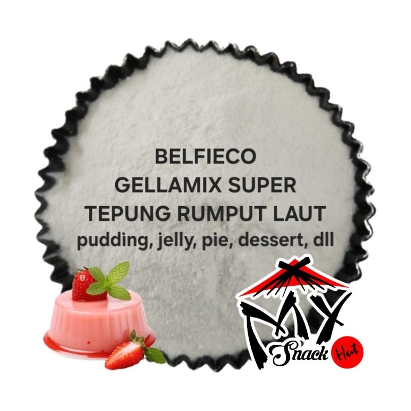 

BELFIECO GELLAMIX SUPER 50GR GELAMIX BUBUK RUMPUT LAUT SILKY PUDDING PUYO JELLY JELI POWDER HALAL