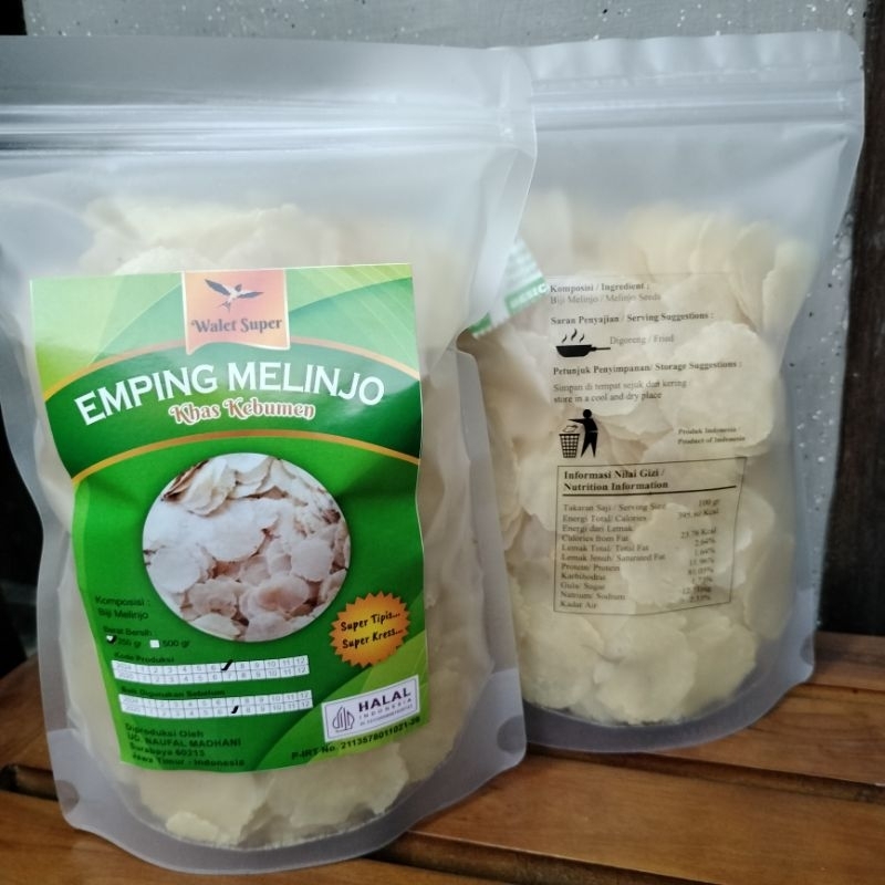 

EMPING MELINJO SUPER TIPIS KHAS KEBUMEN 500 GRAM