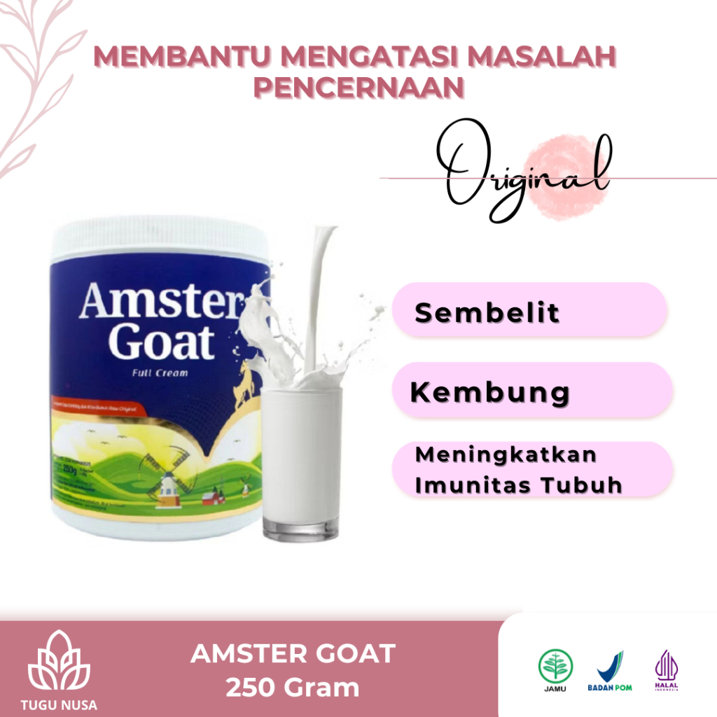 

Amster Goat Susu Kambing Bubuk Membantu Menggatasi Masalah Pencernaan 250gr