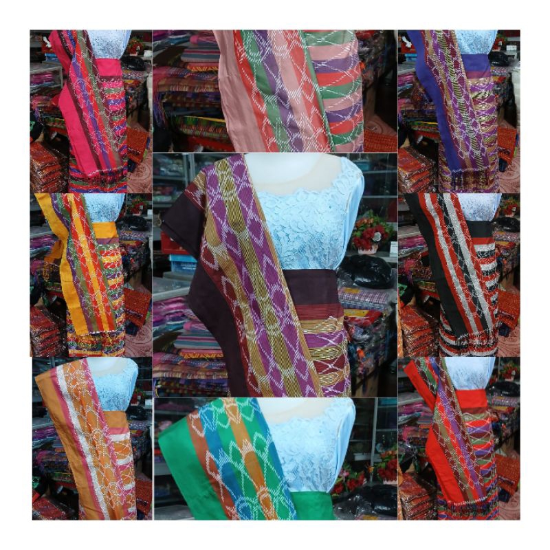 SONGKET BATAK MOTIF SIMARPISORAN ASLI TENUN SIANTAR SARUNG SELENDANG BIRU MURAH