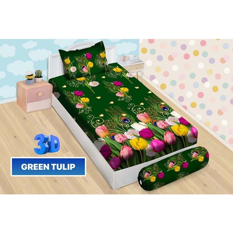 Sprei Bonita disperse green tulip 120x200