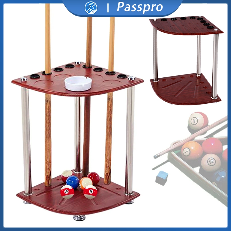 Cue Corner Billiard Floor Cue Rack Wood Cue Holder Billiard