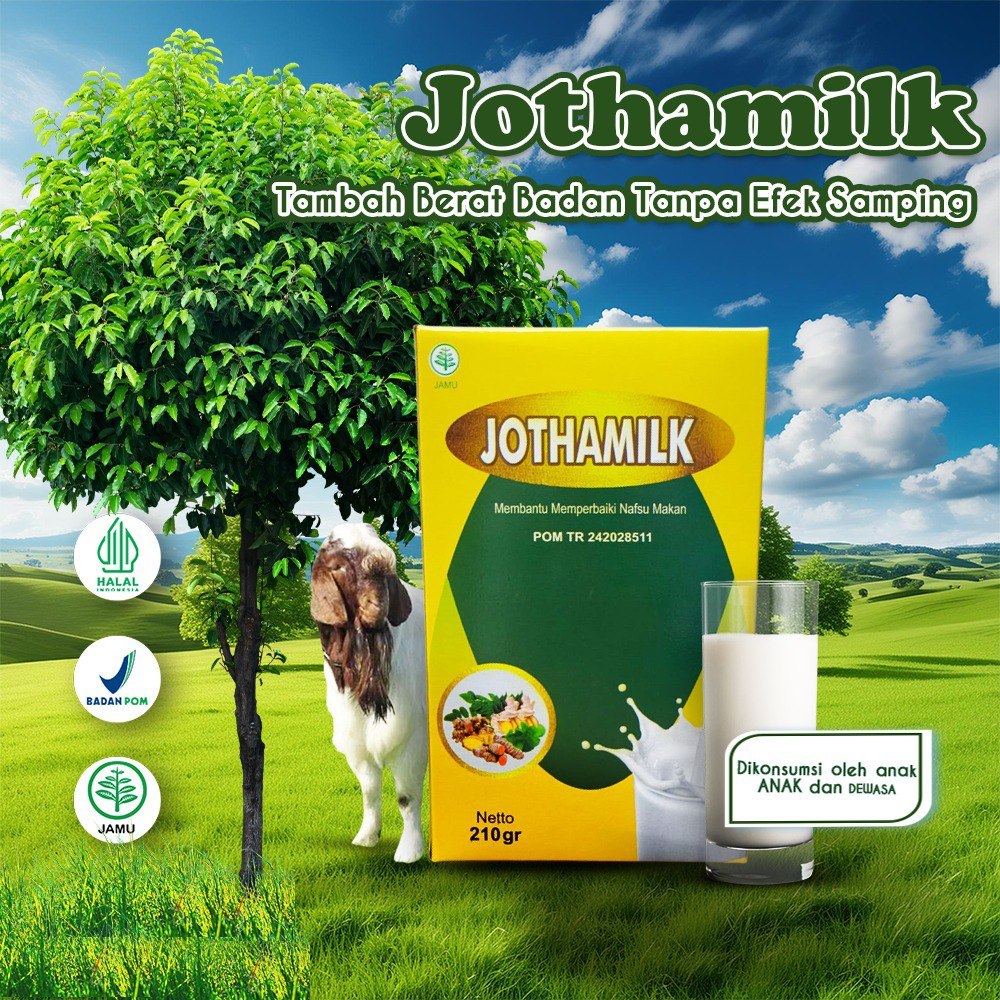 

JothaMilk - Susu Penggemuk Gemuk Berat Badan BB Penambah Nafsu Napsu Makan Pria Wanita Dewasa BPOM