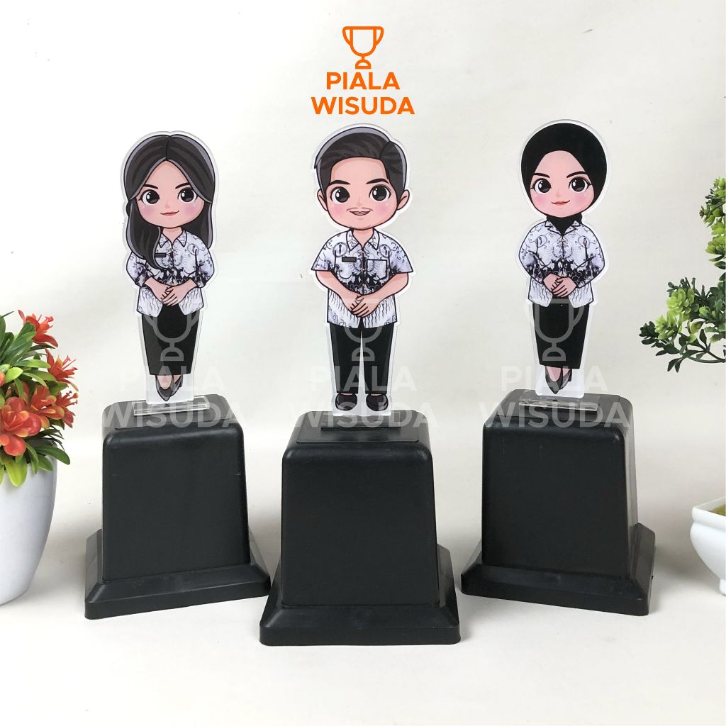 Piala Wisuda Piala Hari Guru (Hari Guru PGRI MODEL 2) Piala Karakter Guru Seragam PNS Plakat Hari Gu