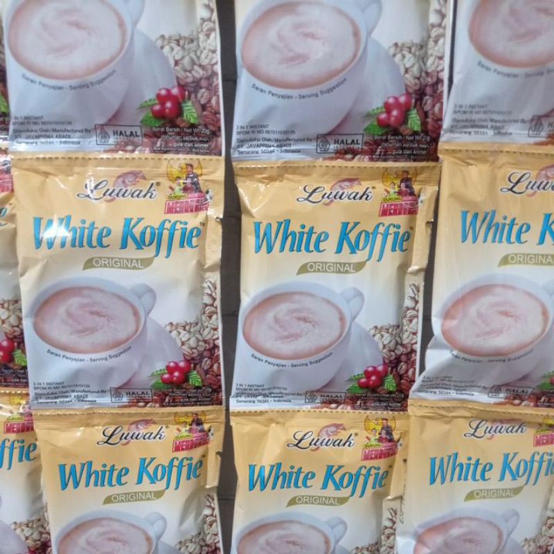 

Luwak white Koffie Original Renceng isi 10 sachet kopi Instan