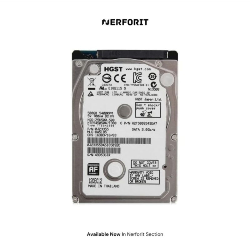 HARDISK INTERNAL 500GB LAPTOP