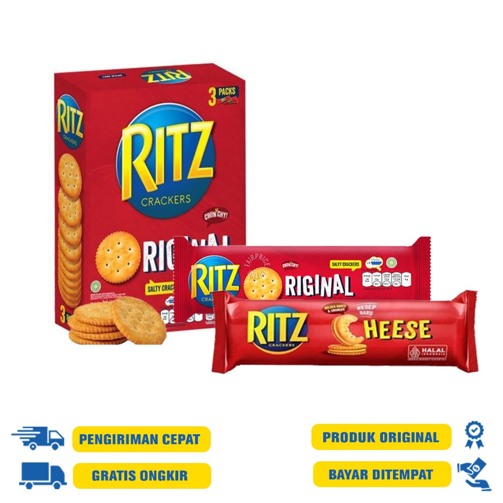 

Ritz Cracker Biskuit Krakers -Original 300 GR | SweetCheese 91 GR | Original 100 GR