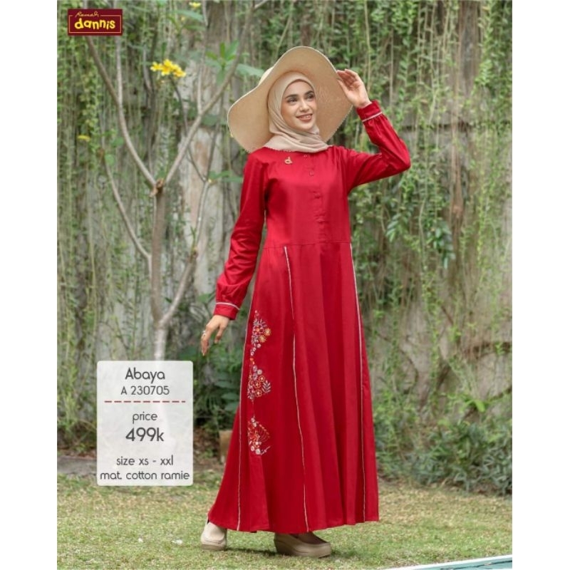 Gamis Cantik Dannis A230705 / Gamis merah Dewasa Dannis 230705 Dv