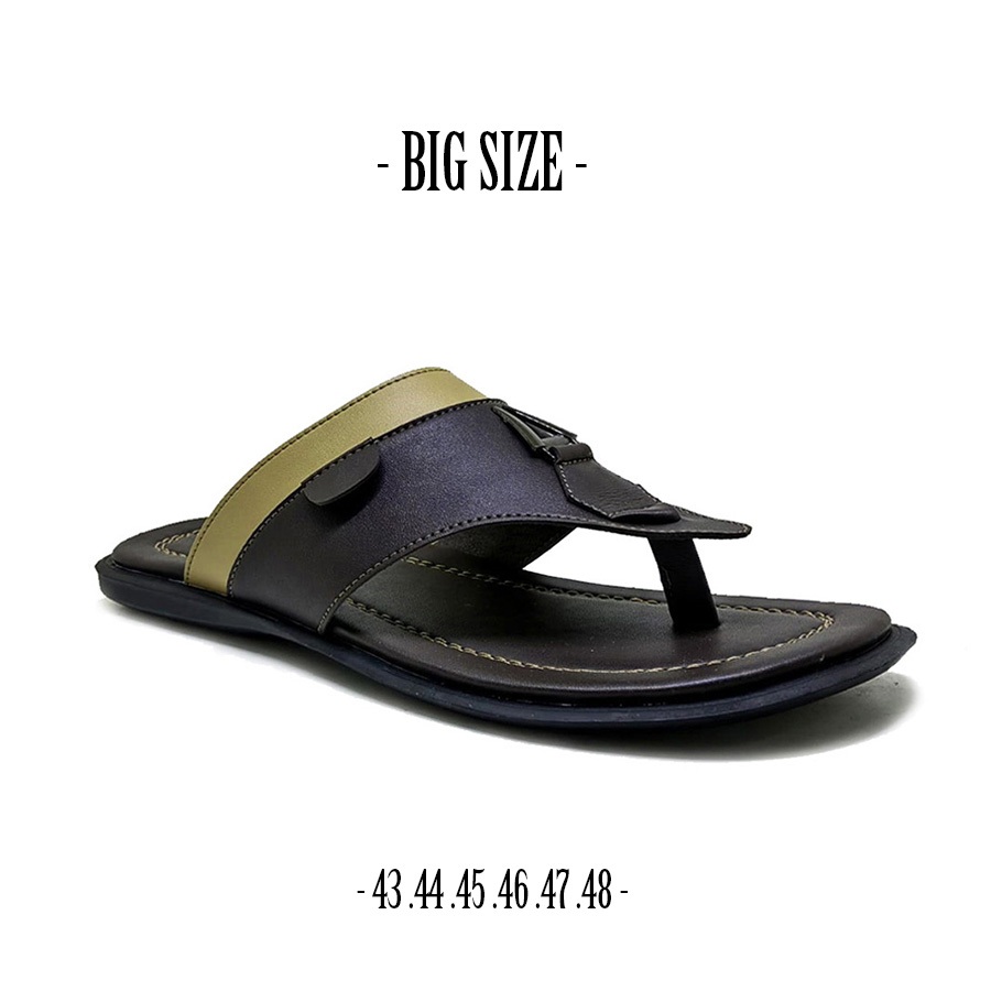 Bigsize jumbo 44 45 46 47 48 |sandal slide pria Jepit | sendal kulit AGJ019 Original Karet anti slip