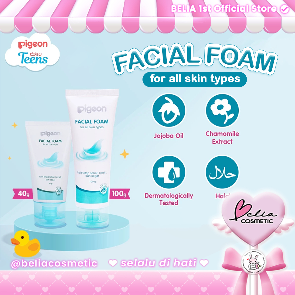 ❤ BELIA ❤ PIGEON TEENS FACIAL FOAM ALL SKIN TYPES 100ML| Kulit Normal | Sabun Cuci Muka Remaja | Pem