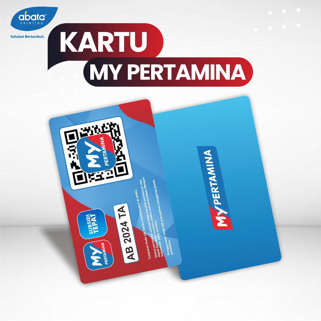 

Cetak Kartu Barcode Subsidi Tepat My Pertamina Bahan PVC ID Card Premium