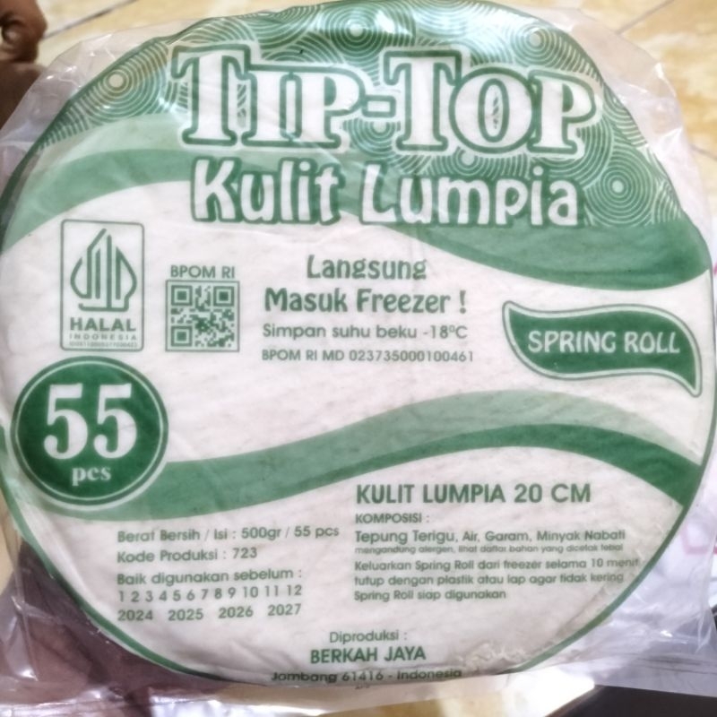 

Kulit Lumpia Tiptop isi 55 lembar