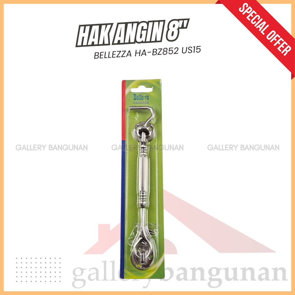 Bellezza Hak Angin HA-BZ852 US15 Model Cantol Cantolan Pancing Ukuran 10" 10 in inch Cendela Jendela