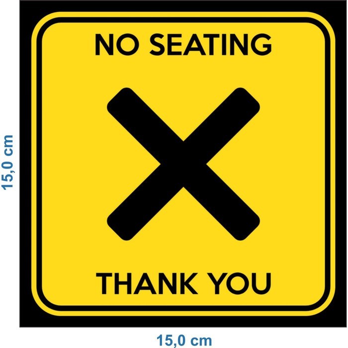 

STIKER NO SEATING COVID19 15X15CM