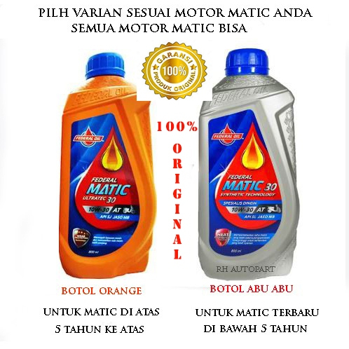 OLI FEDERAL MATIC OLI FEDERAL MATIC 30 SAE OLI FEDERAL MATIC 10W-30 800ML