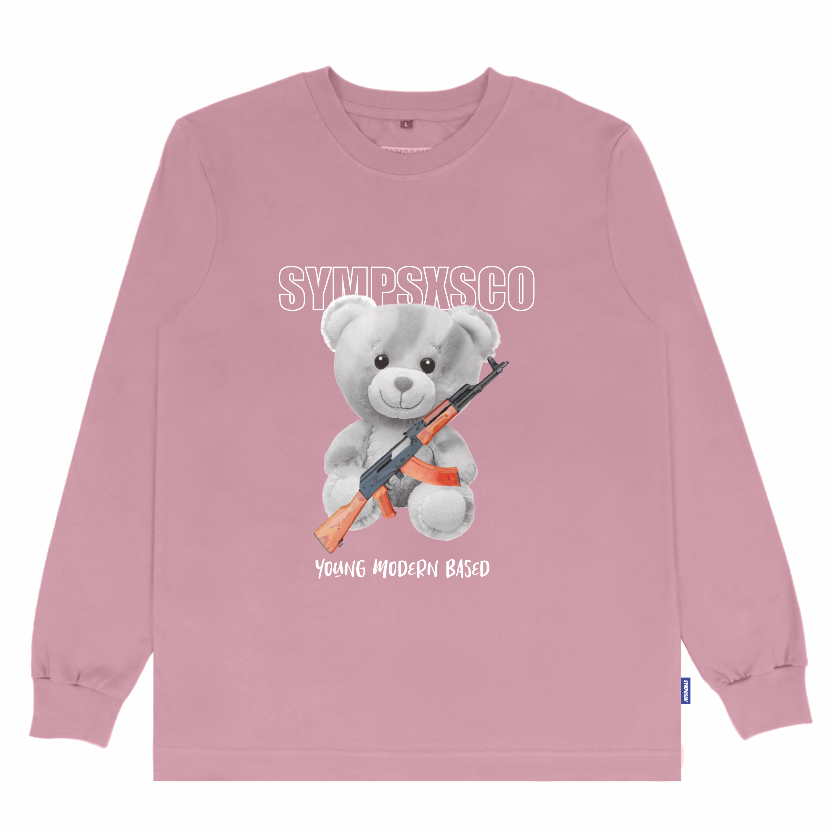 Symposia - Tshirt Longsleeve - Bear - Dusty Pink