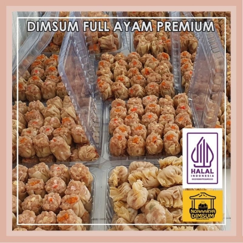 

Dimsum premium full ayam (tanpa udang) mix topping isi 50pcs