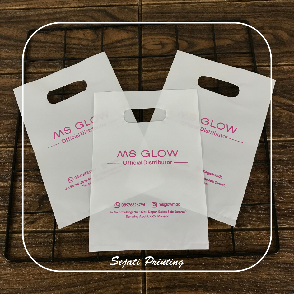 

(Isi 100pcs) Sablon Plastik Murah 15x22cm, FREE DESAIN - SEJATIPRINTING - PE PLONG KOTAK PREMIUM