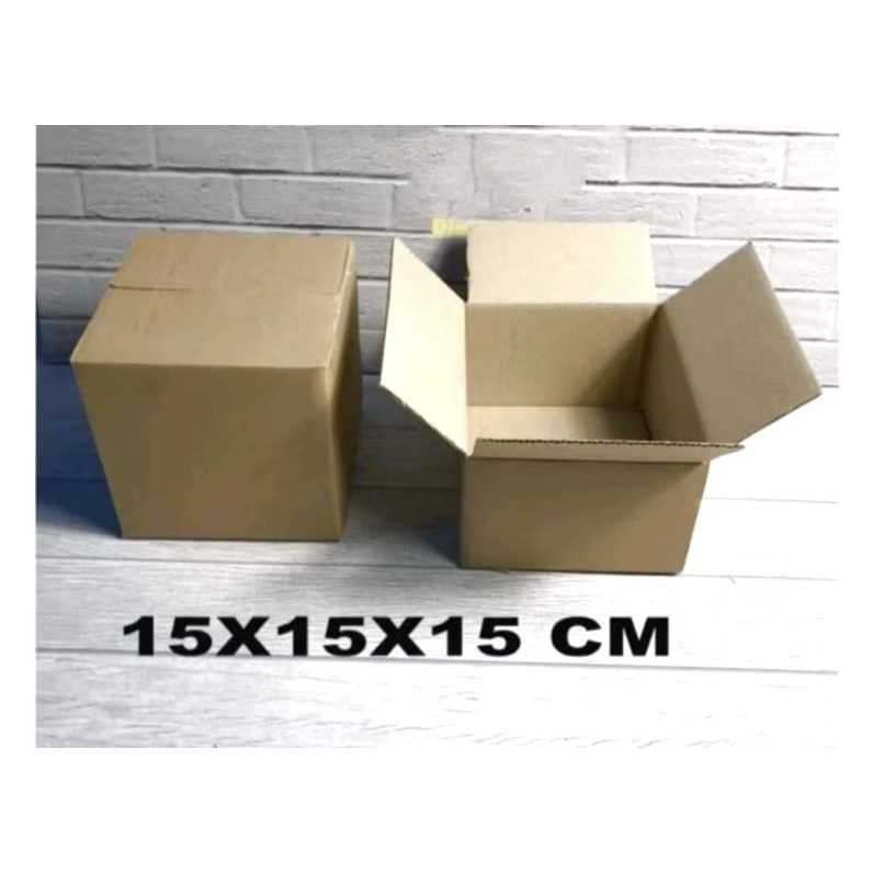 

Kardus Karton Box Ukuran 15x15x15 CM.... ST Single Wall Polos Untuk Packing Souvenir dll