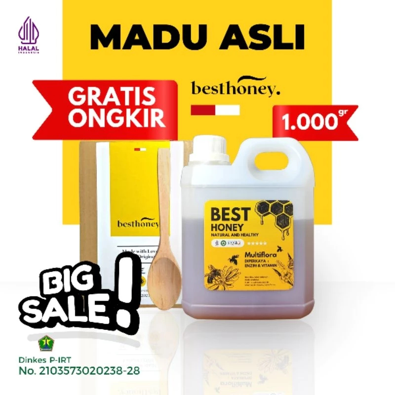 

Madu Multiflora Murni 1 Kg | Best Honey | COD Makassar | Langsung dari Peternak Lebah