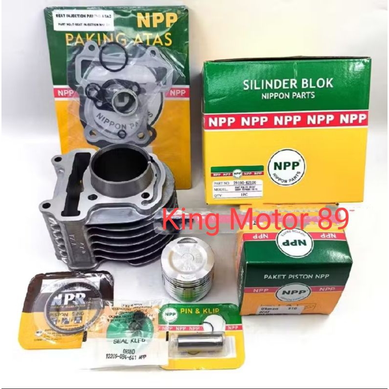 Blok seher paket+top set seal klep beat fi Vario 110 fi Scoopy fi injeksi kzl original npp