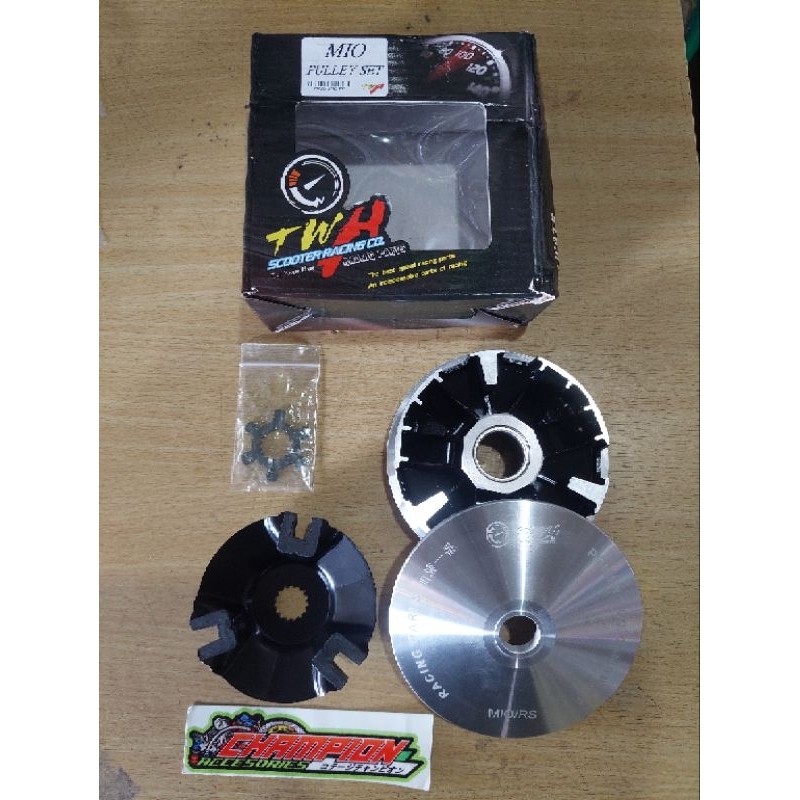 pulley set/rumah roller MIO carbu / sporty TWH RACING kemiringan sudut 13.5 rumah roller kerok