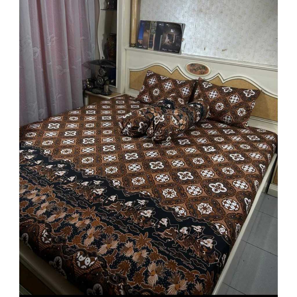 SPREI BATIK PUNOKAWAN SPREI BATIK WAYANG SPREI BATIK MOTIF PUNAKAWAN WAYANG