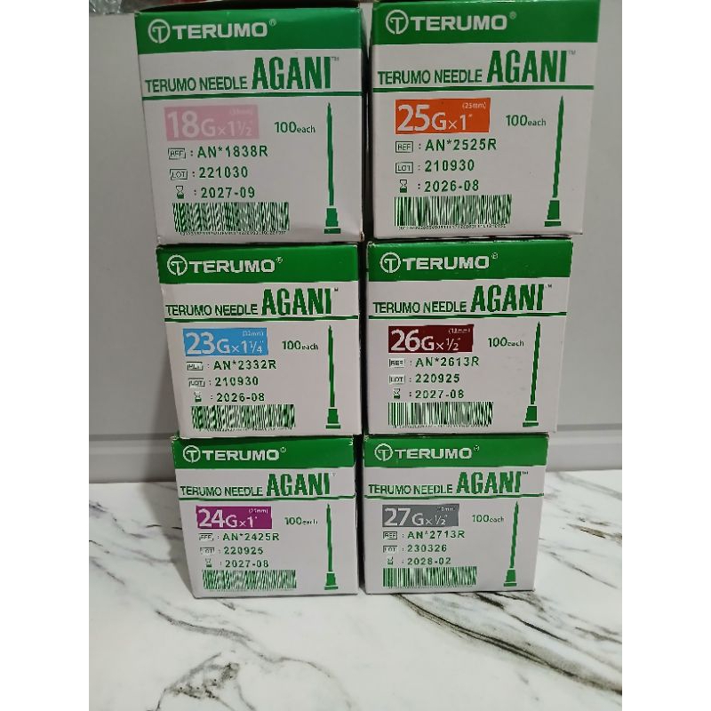 Jarum Needle Terumo 18g, 23g,24g,25g,26g,27g,30g, jarum terumo agani ukuran 18g-30g
