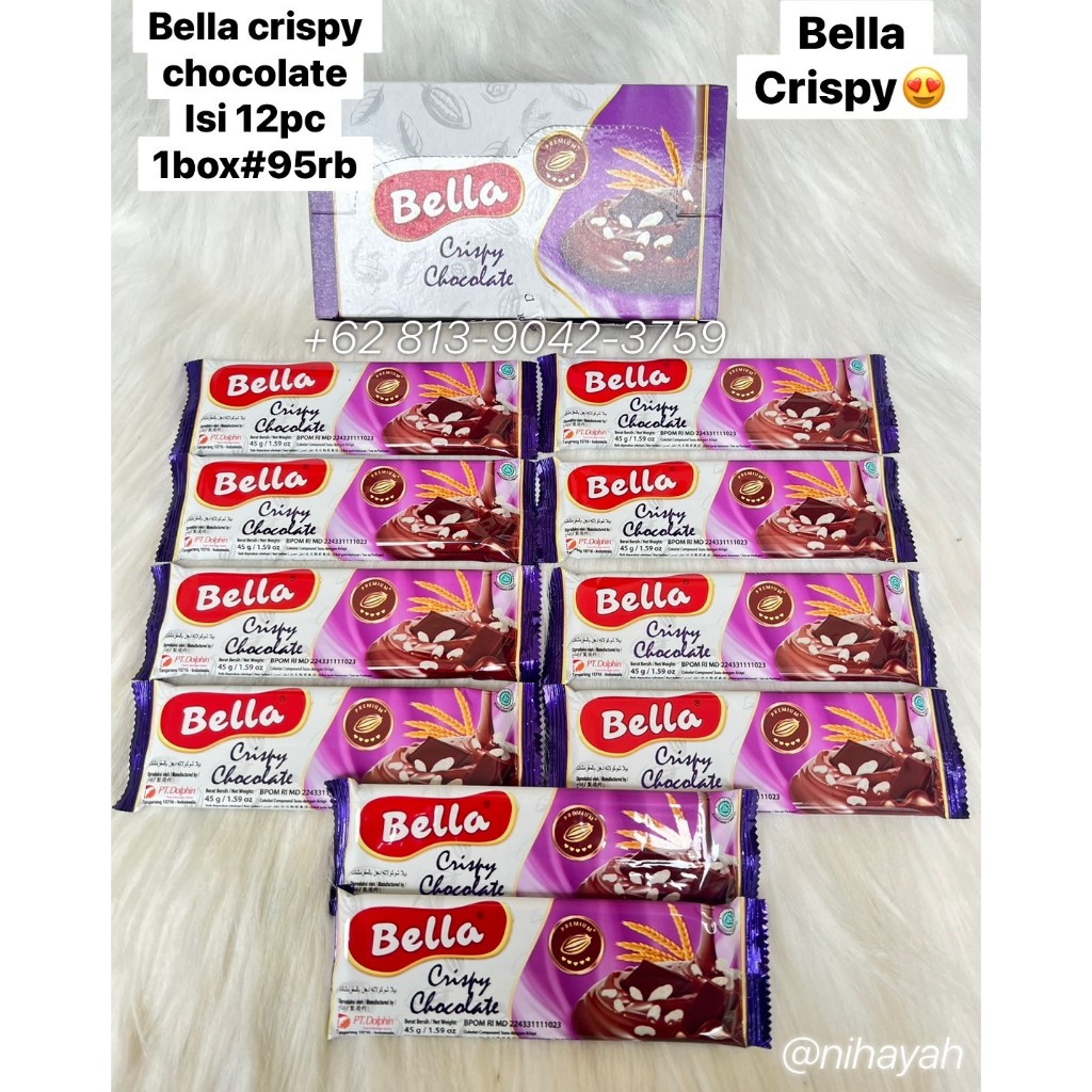 

BELLA CRISPY CHOCOLATE 1 BOX ISI 12 PCS