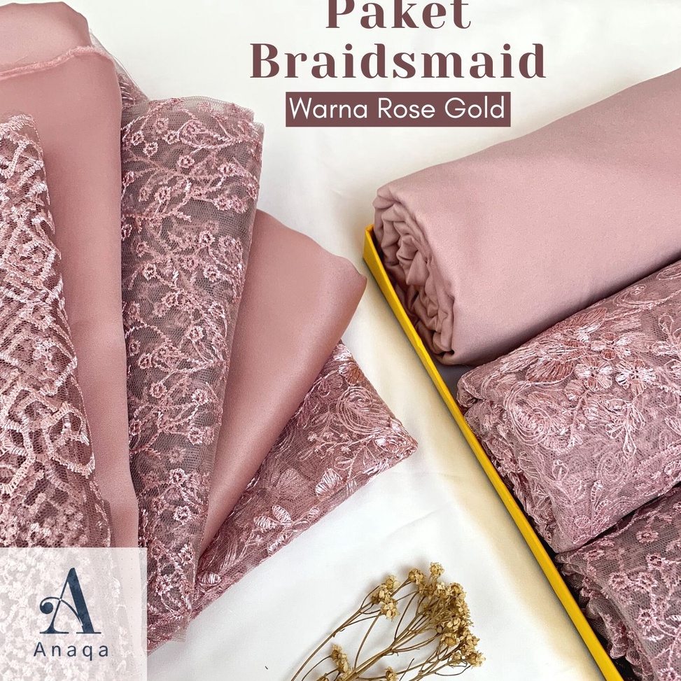 Paket Kain BRIDESMAID PREMIUM  Lamaran  Seragaman Keluarga  Wisuda Lengkap Satin Kebaya Brokat Warna