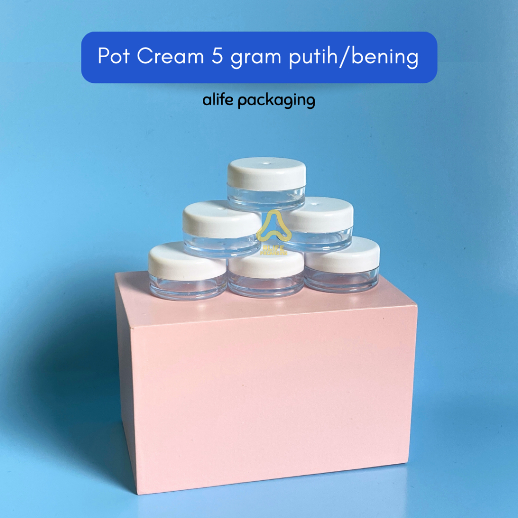 Pot 5 gr | Pot Cream 5 gr - Putih/Bening