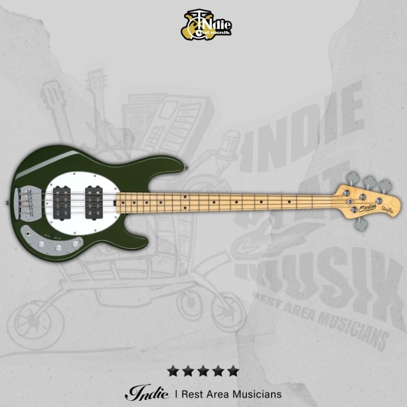 Gitar Bass Sterling SUB Series RAY4 HH 4 string Maple Fretboard Olive