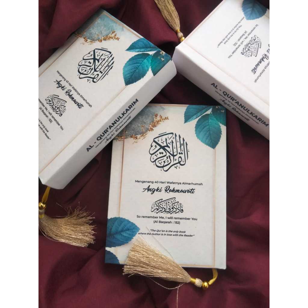 ALQURAN A6 CUSTOM NAMA - 40 HARIAN - 100 HARIAN ALMARHUM