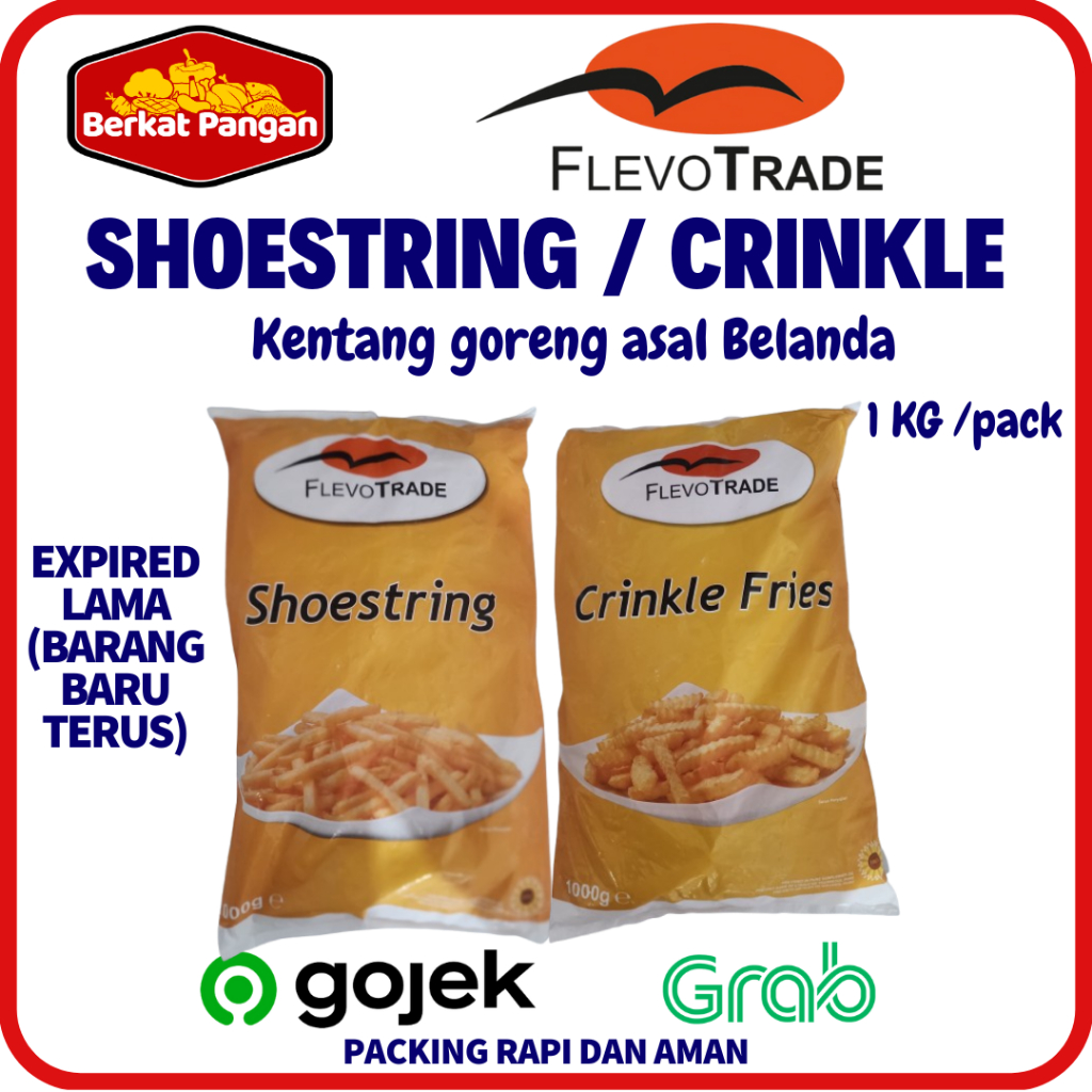 

FLEVOTRADE Kentang Shoestring / Kentang Goreng Crinkle 1 Kg