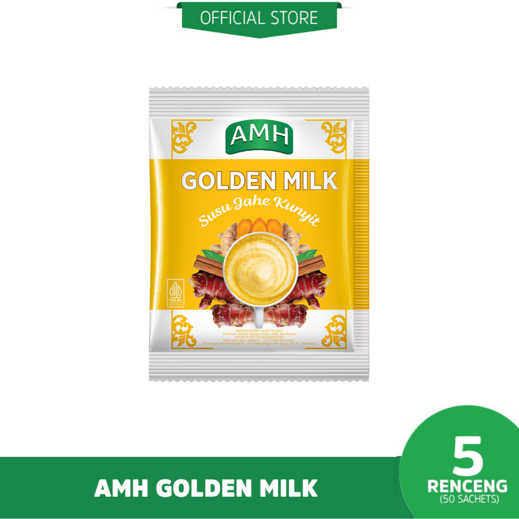 

AMH Golden Milk - Bundling 5 Rcg (50 Sachet )