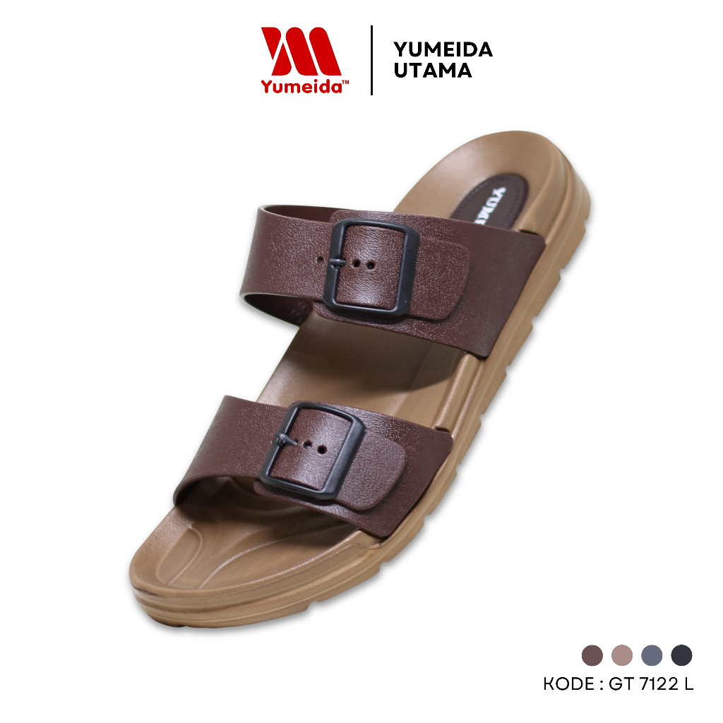 Yumeida GT-7122 L - Sandal Pria Slop Laki-Laki Karet Anti Air