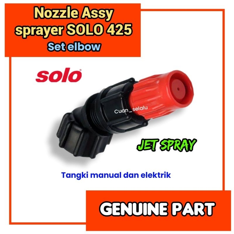Nozzle assy sprayer SOLO 425 elbow red jet spray tangki manual /elektrik - nosel 1 lubang tembak sem