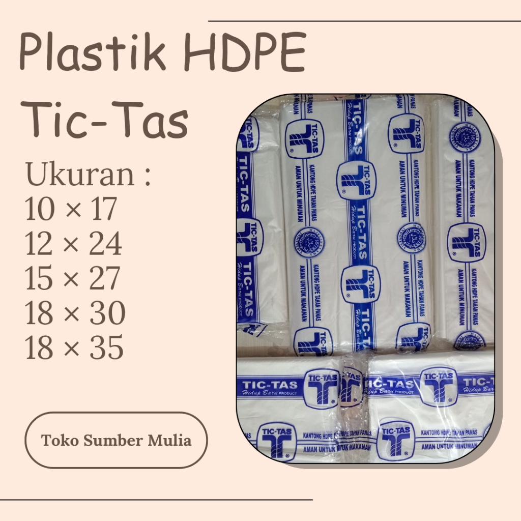 Kantong Plastik Tic-Tas HDPE Tahan Panas