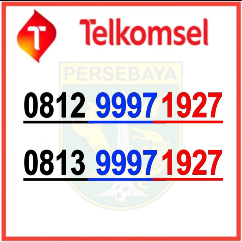 COUPLE NOMOR CANTIK SIMPATI TELKOMSEL TAHUN BOLA PERSEBAYA 0821 1993 1927