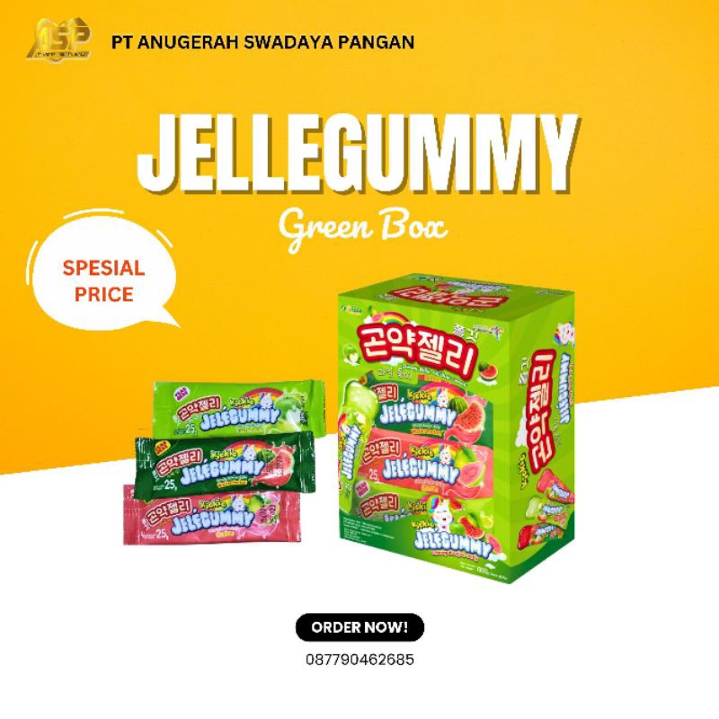 

Jellegummy mix 3 rasa redbox dan greenbox isi 24pcs