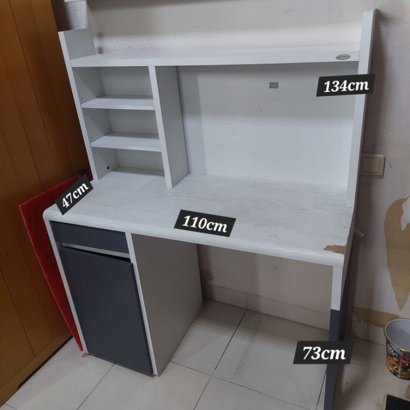 MEBEL - PRELOVED MEJA BELAJAR INFORMA MEJA TULIS DESK TABLE