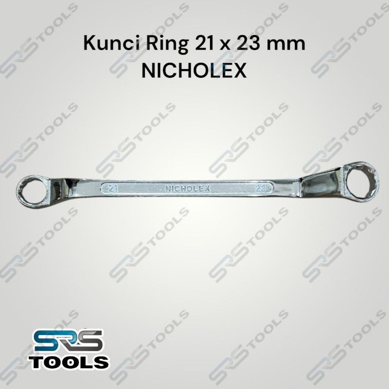 NICHOLEX Kunci Ring 21mmx23mm / Kunci Ring Ring 21x23 Double Ring Spanner 21 x 23 mm