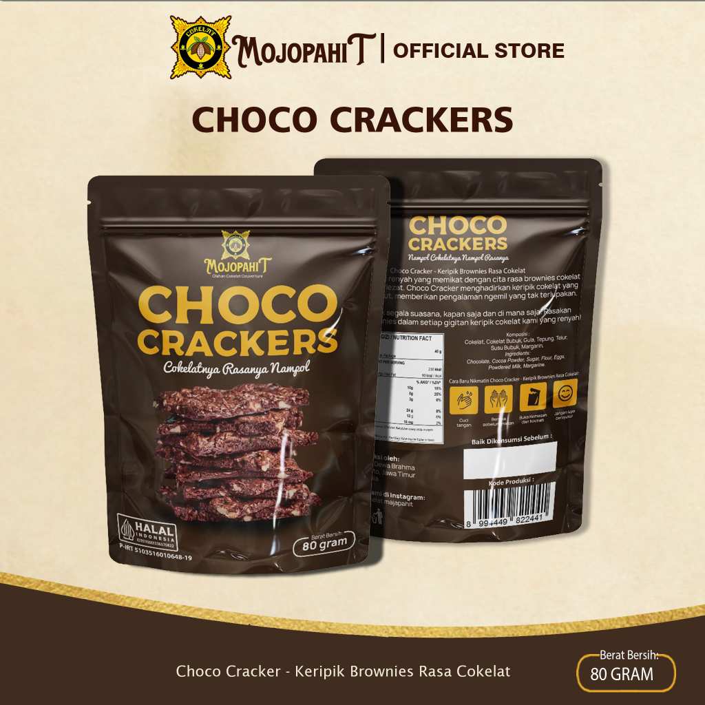 

Cokelat Mojopahit | Choco Crackers 80gr | Jajanan Cokelat Couverture