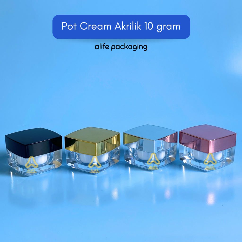Pot Cream 10 gr | Pot Acrylic Square 10 gr | Pot 10 gr Akrilik