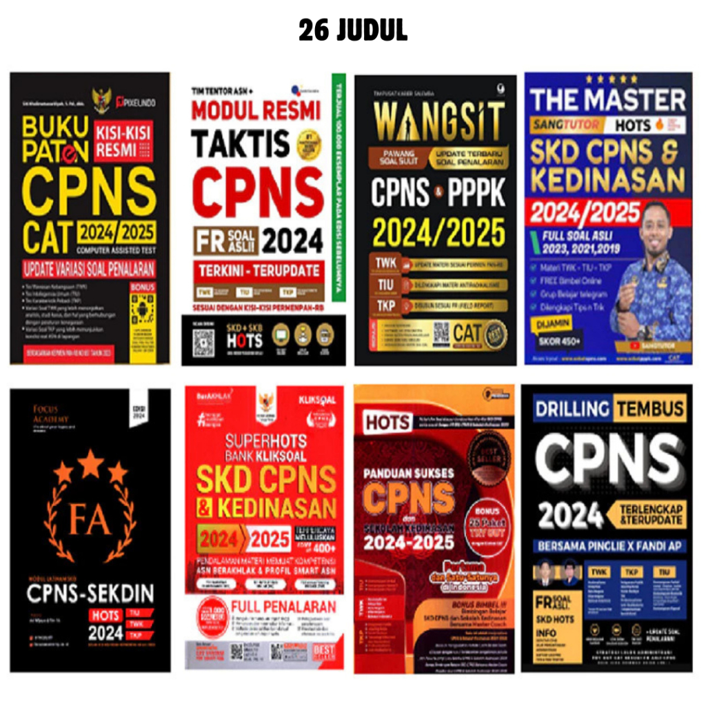 

(Bundle) Tentang CPNS Terlengkap : CPNS 2023/2024, Modul Resmi SKB SKD CPNS, Semua Jenis Soal CPNS, Bongkar Materi CPNS, SUKSES SKD