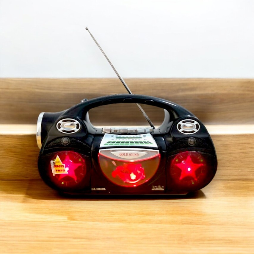 Radio Tape Portable FM AM SW Pemutar Kaset Portable Radio Bentuk Compo GS3068